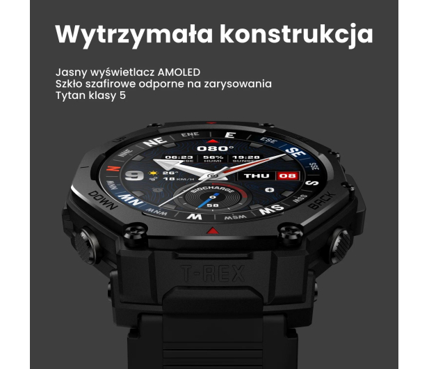 Amazfit T-Rex 3 48mm Pro czarny - 1361213 - zdjęcie 3